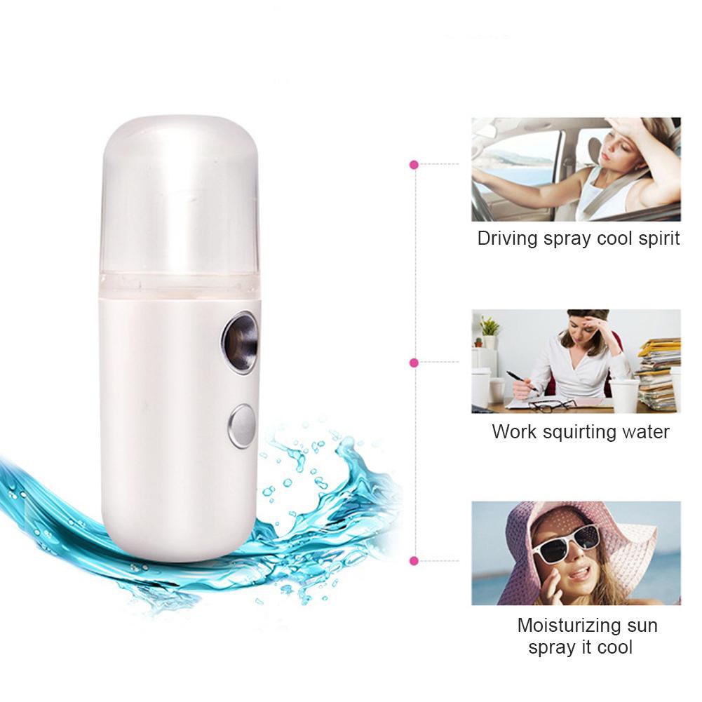 Nano Mist Spray USB Handy Penyemprot muka Pelembab wajah Facial Moisturizing Humidifier