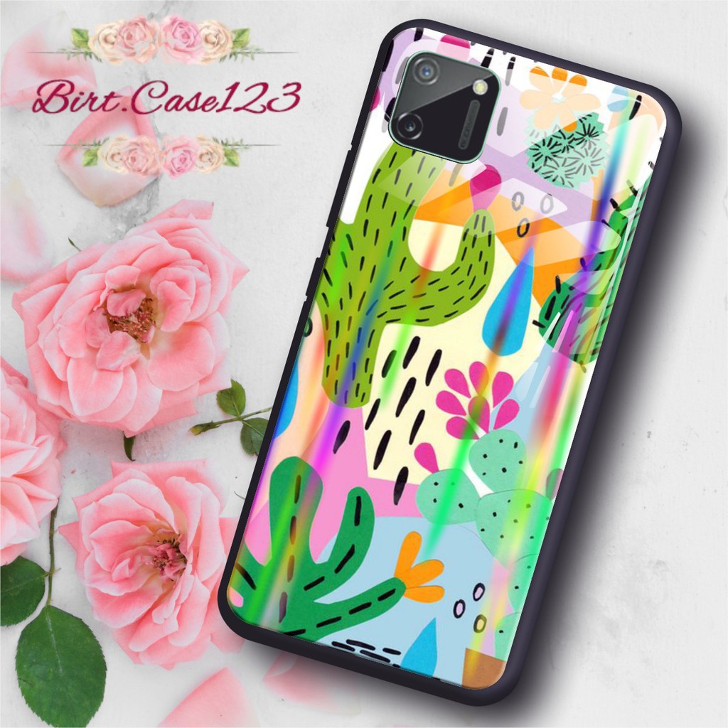 BC Case gambar KAKTUS back case glass aurora oppo a3s a31 a7 f9 a5s a71 a83 f1s f5 f7 a91 a92 a5 ETC