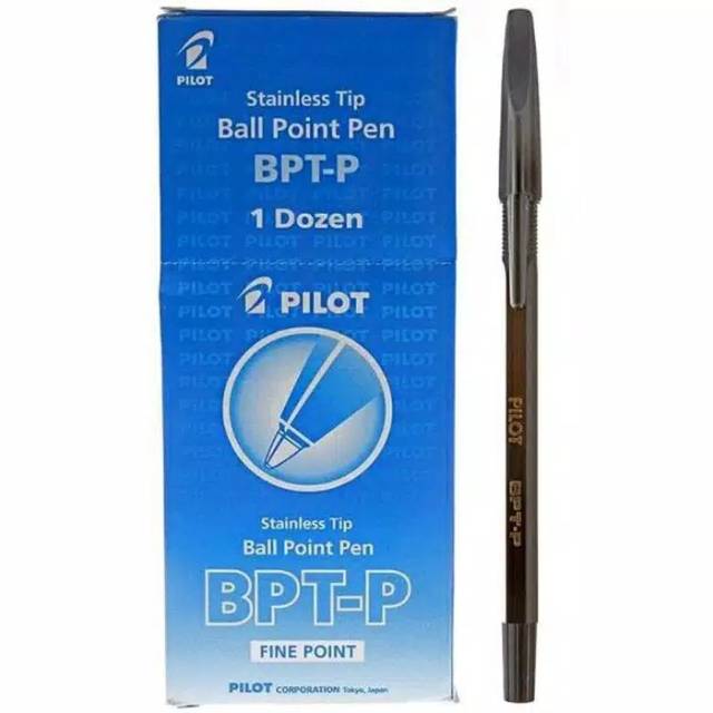 Ecer Pilot Hitam Pen bolpoin BPT-P/ Pulpen Pilot BPTP