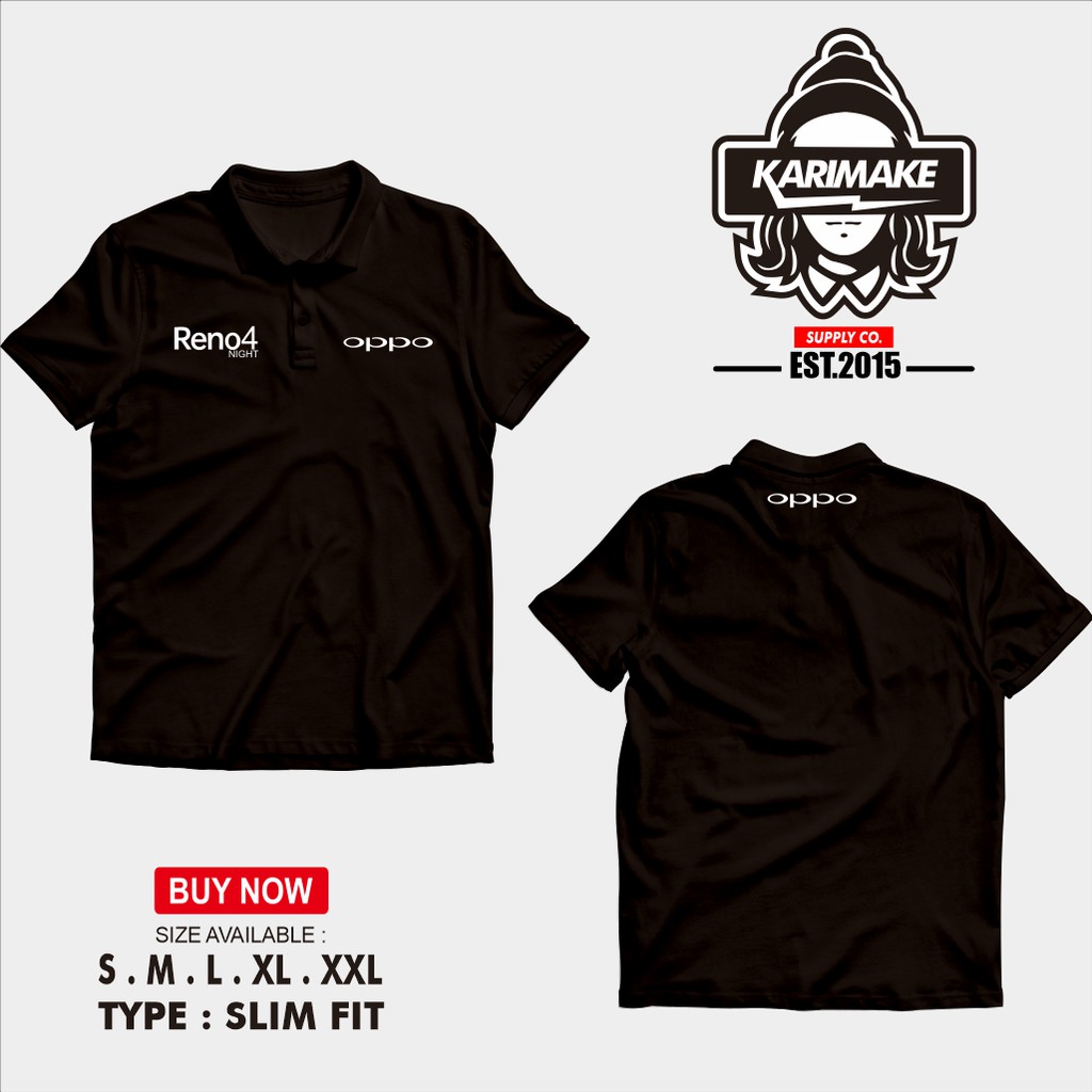 Polo Shirt Kaos Polo Oppo Reno 4 Night Kaos Handphone - JURAGANPOLOSHIRT
