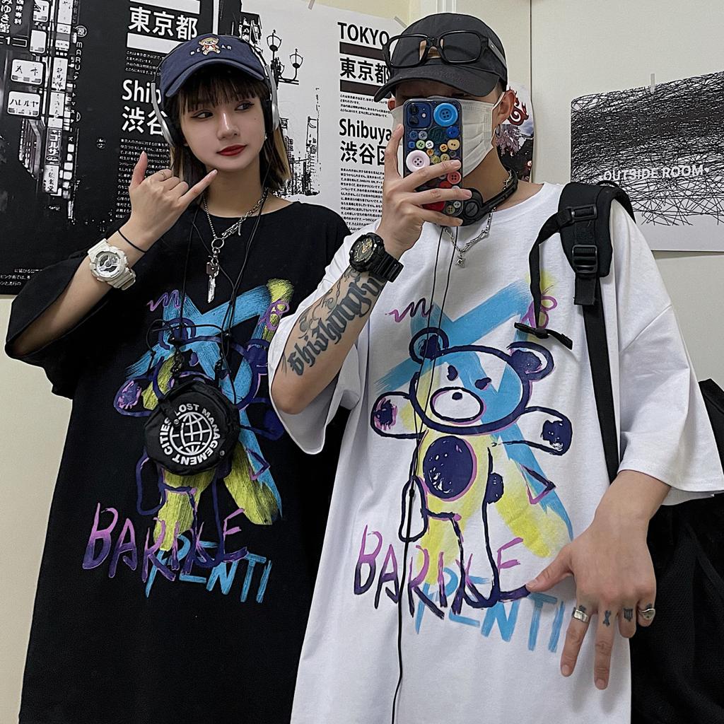 Amspro Baju oversize unisex baju atasan Foxi