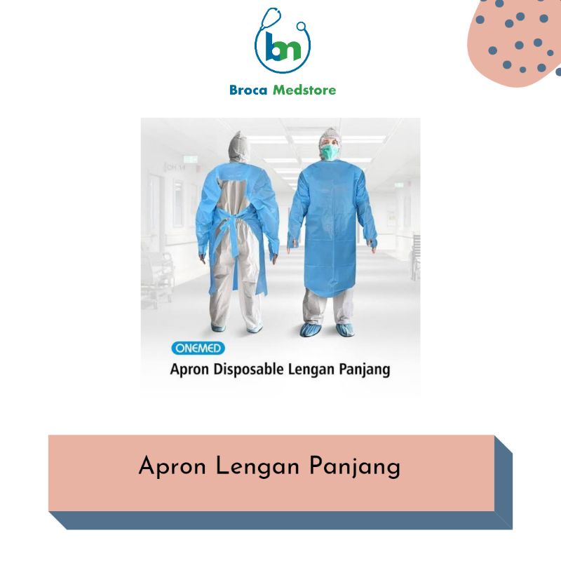 Apron lengan panjang / apron medis