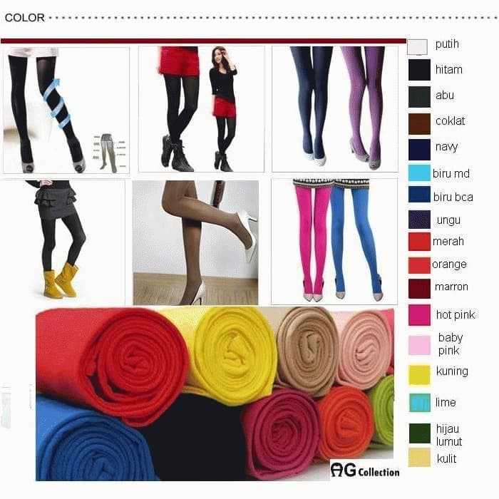 cd 291Stocking Pantyhose Apple - Hitam