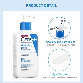 [READY ORI] CeraVe Moisturizing Lotion 236ml CeraVe Moisturizer / Foaming Facial Cleanser 236ML Facial Wash