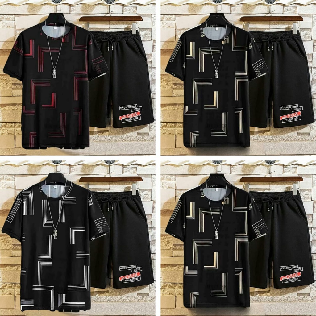 BISA COD// STELAN pria terbaru size M|L,XL,XXL baju&amp;celana 1 set stelan pria distro fashion bandung stelan risco - panteloni