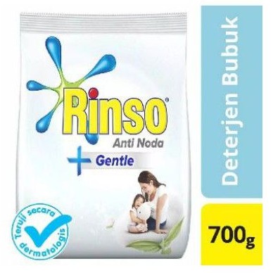 RINSO BUBUK ANTI NODA + gentle - 700gr - rinso bubuk - rinso pakaian - deterjen bubuk -rinso pakaian
