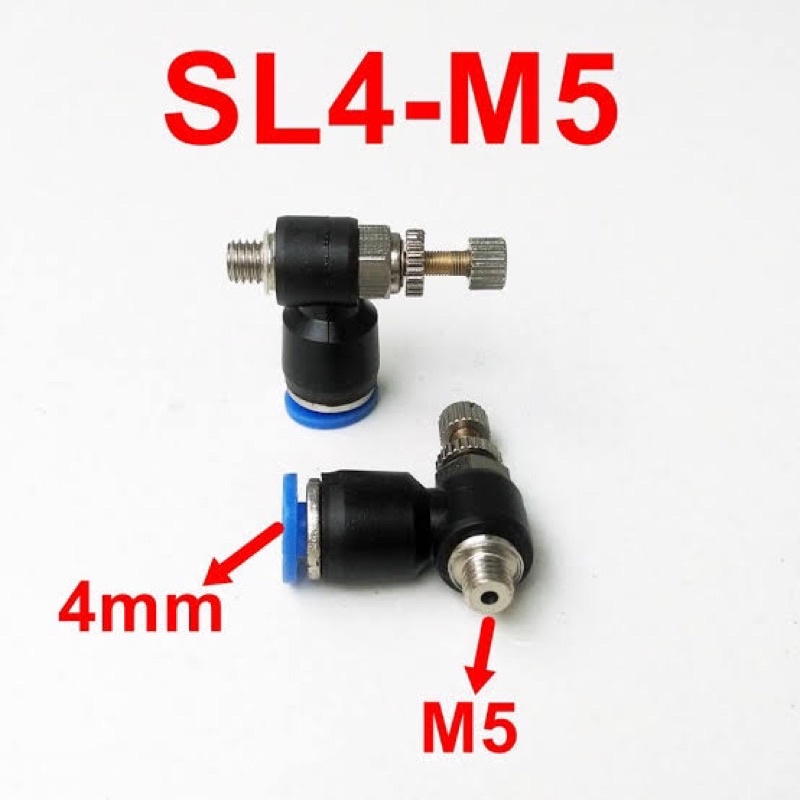 Pneumatic Fitting SL 4-M5 / 4mm-M5 Flow Speed Control Valve