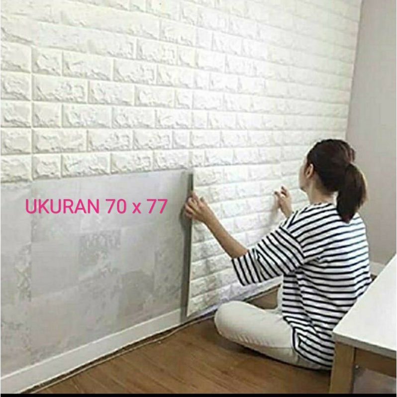 WALLFOAM MOTIF BATU BATA Uk. 70cm X 77cm