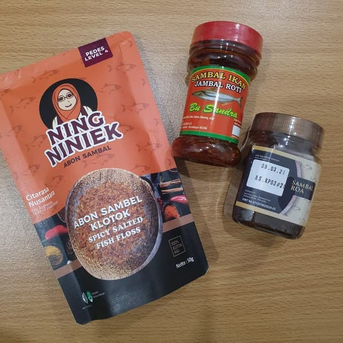 

Paket Pelengkap Nasi Serba Pedas Abon Sambal Klotok Sambel Roa