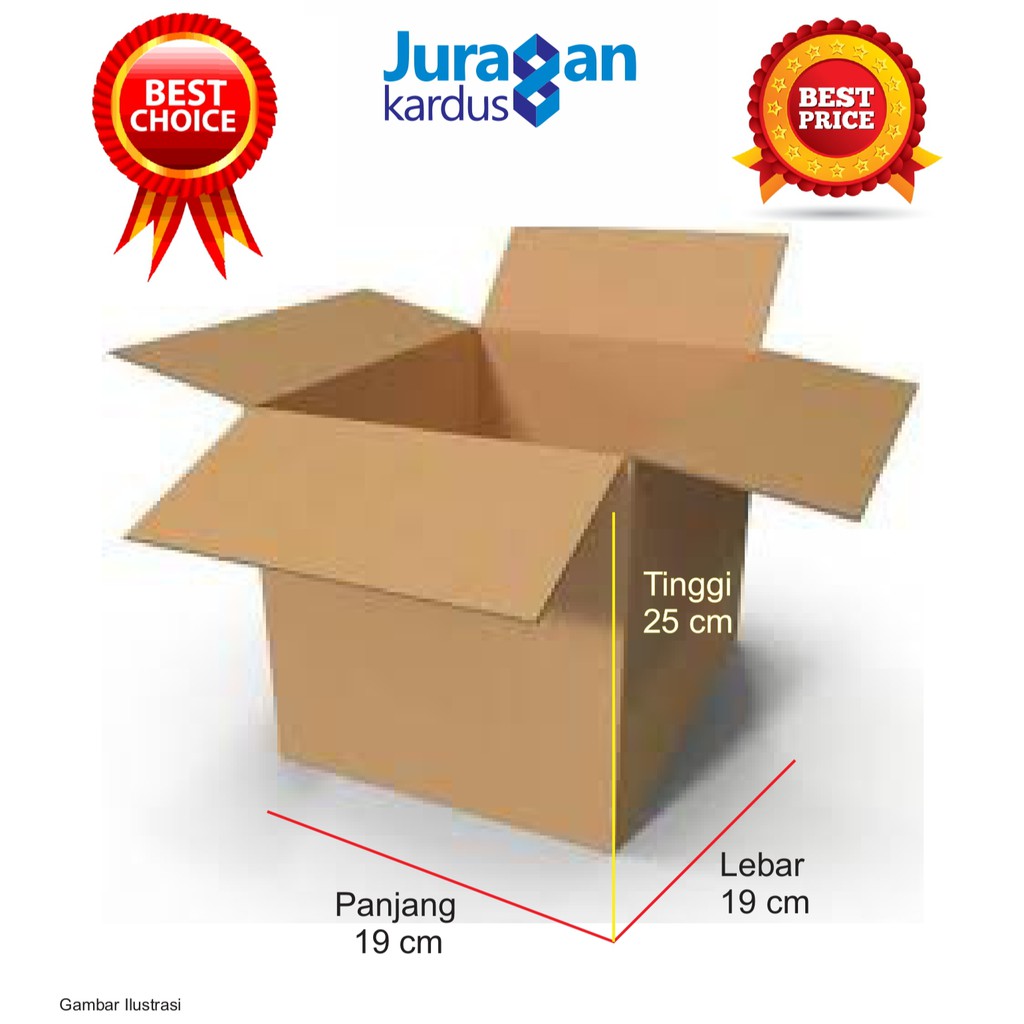 

Kardus Polos 19x19x25 cm