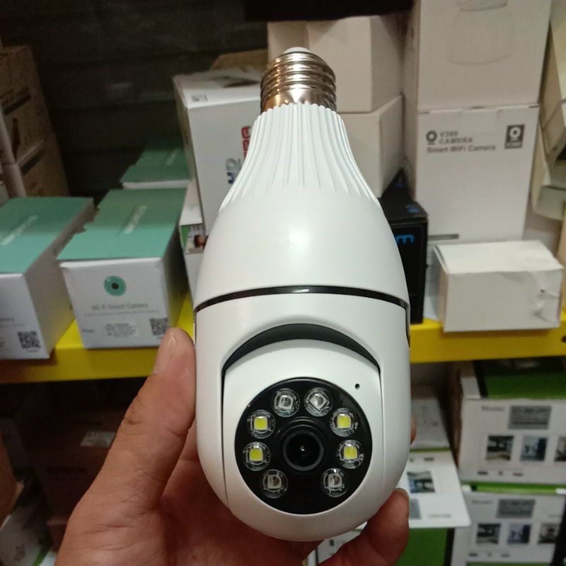 IP CAMERA WIFI WIRELESS BOHLAM PTZ LAMPU 6MP 1080P COLORVU APLIKASI ICSEE