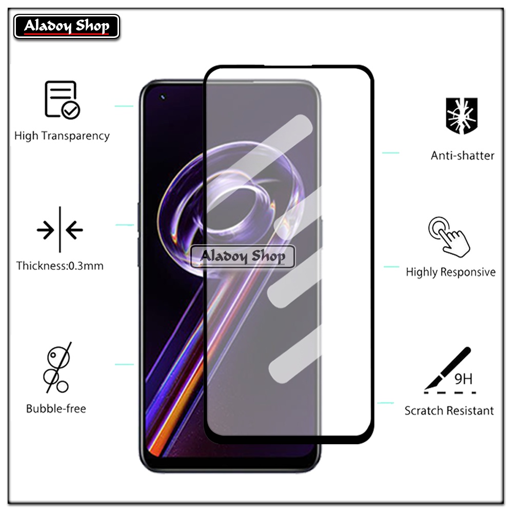 PAKET 3 IN 1 Tempered Glass Layar Realme 9 Pro Free Tempered Glass Camera dan Skin Carbon