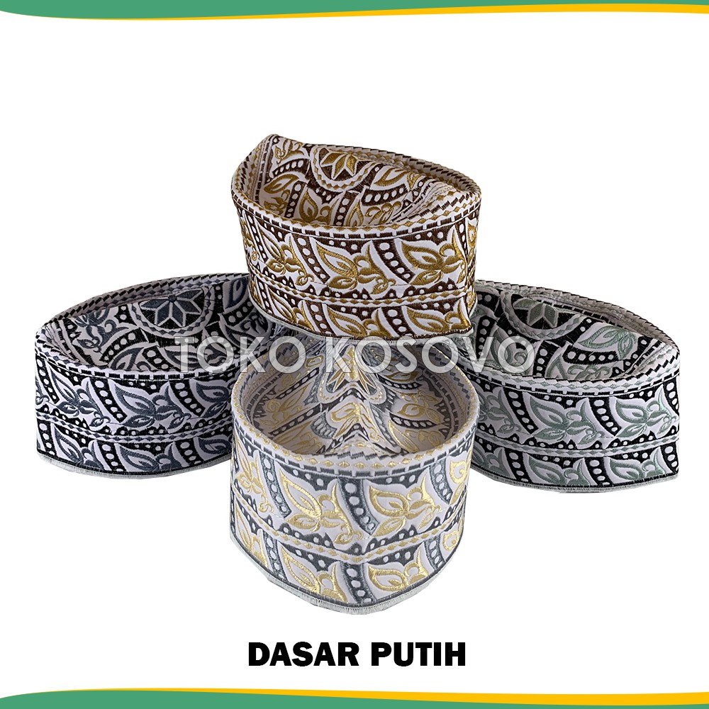 GROSIR (10 Pcs) Peci Oman Bangladesh Paket Usaha Kopiah Haji Sholat Banglades Santri Pria Pesantren Temboro Kopyah Shalat Laki Dewasa Anak Jumbo Motif Bordir Hitam Putih Kopeah Bulat Tinggi Madinah Malaysia Madinah Assagofah Terompah Turki Mesir NU Ori