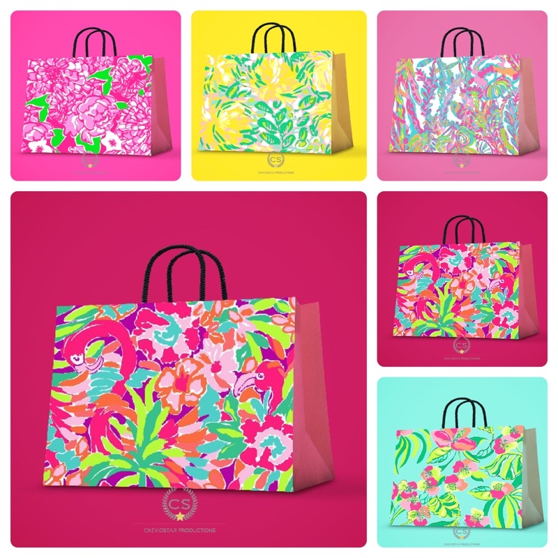 

Paper bag abstrak bunga Custom Goodie bag Tas kado tas kertas Bungkus kado Hampers Shopping bag