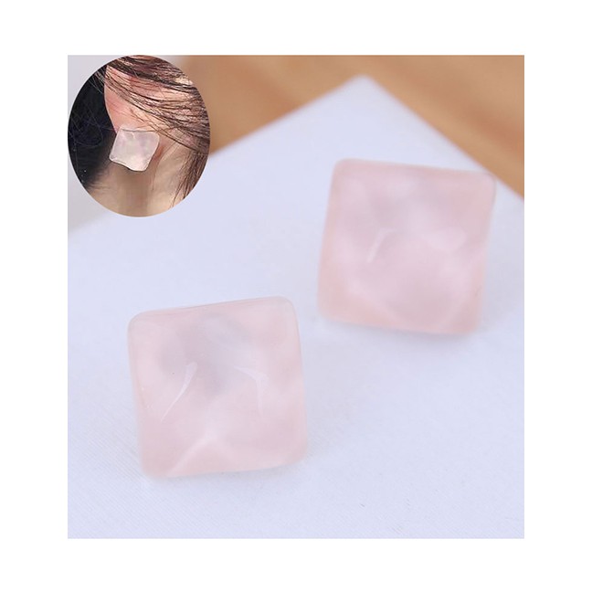 LRC Anting Tusuk Fashion Resin Square Earrings A58453