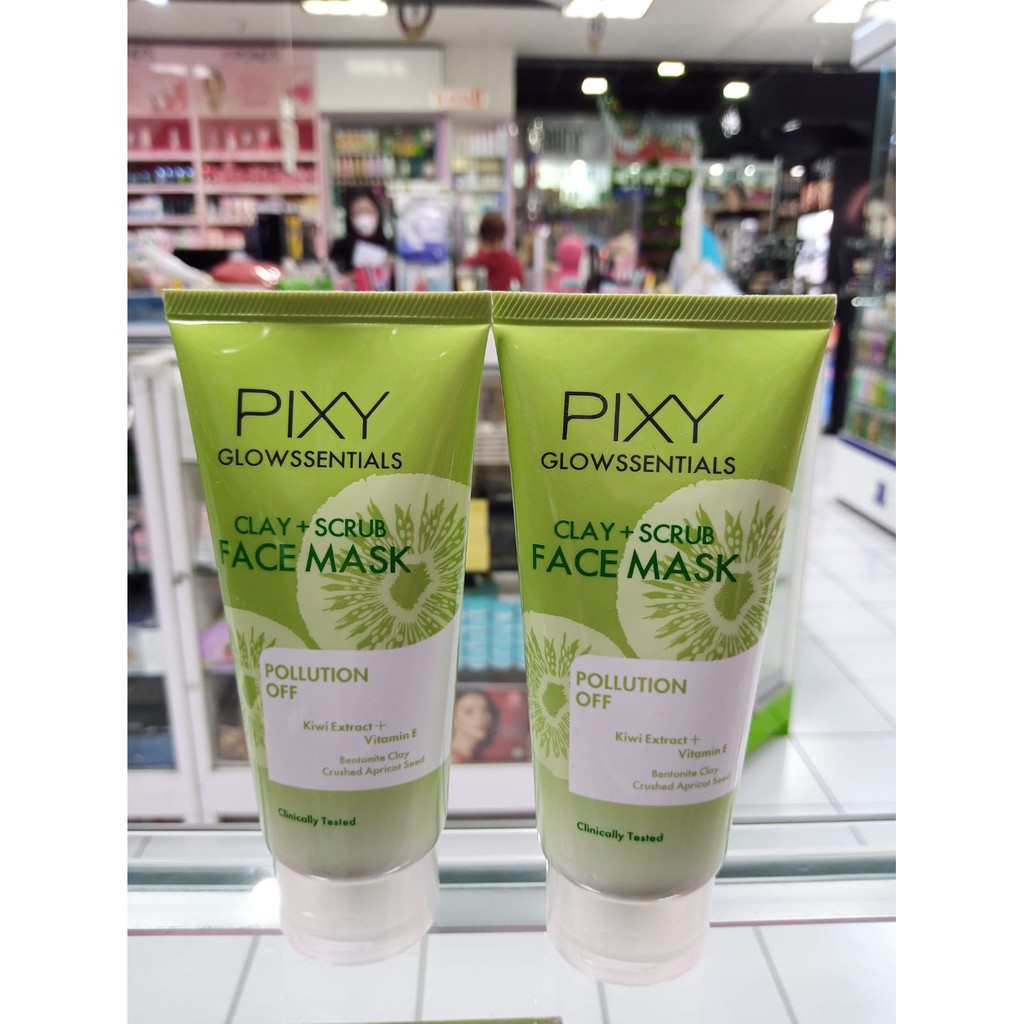 PIXY GLOWSSENTIALS CLAY+SCRUB FACE MASK POLLUTION OFF