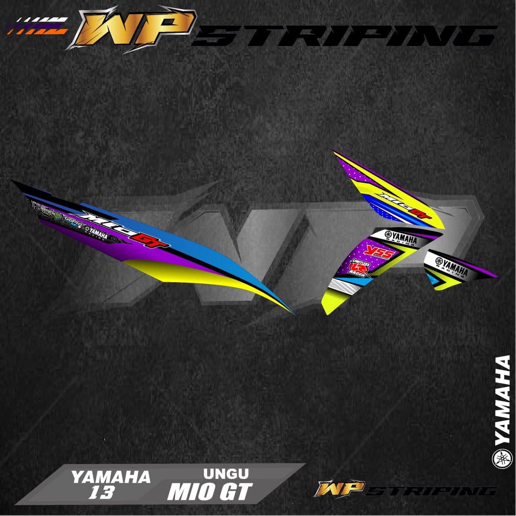 Stiker Striping MIO GT/Sticker Variasi List Skotlet Motor Yamaha MIO GT/Racing 13