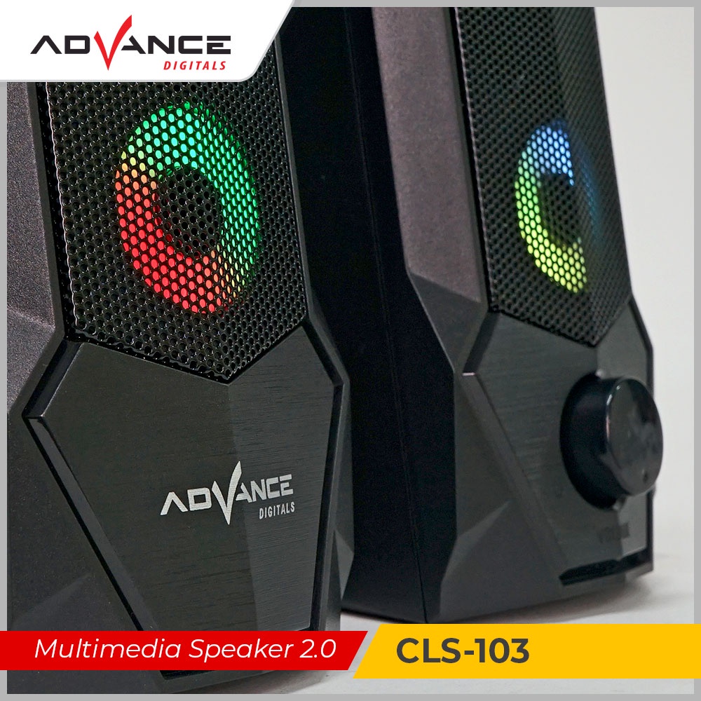 【READY STOCK】ADVANCE CLS-107 Speaker Laptop Super Bass Gaming RGB Multimedia Stereo Speaker