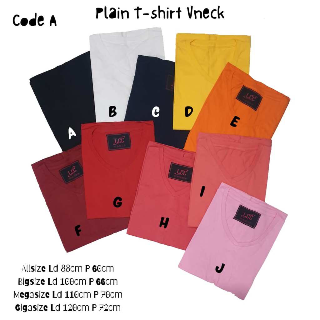 KAOS LCC COTTON POLOS VNECK (PLAIN EDITION) (CODE A)