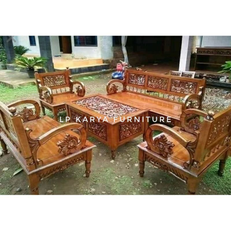 kursi arimbi/kursi tamu arimbi/kursi arimbi ukir kayu jati