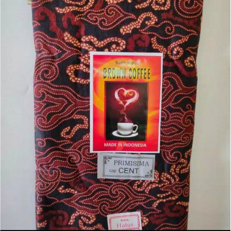 KAIN PANJANG BATIK HALUS BROWN COFFEE KAIN BATIK PRIMISIMA KAIN JARIK PANJANG SAMPING KEBAT PANJANG