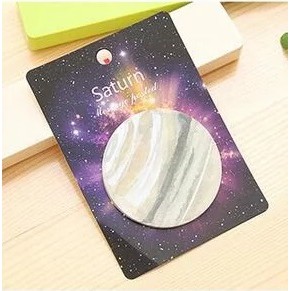 [UBIMARU]  PLANET GALAXY UNIVERSES  STICKY NOTE  MEMO PADS-Saturn v1