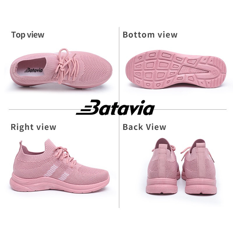 Batavia Sepatu wanita sneakers impor premium perempuan terbaru rajut adem antislip antiaus  olahraga Batavia Fashion Sepatu A138-7
