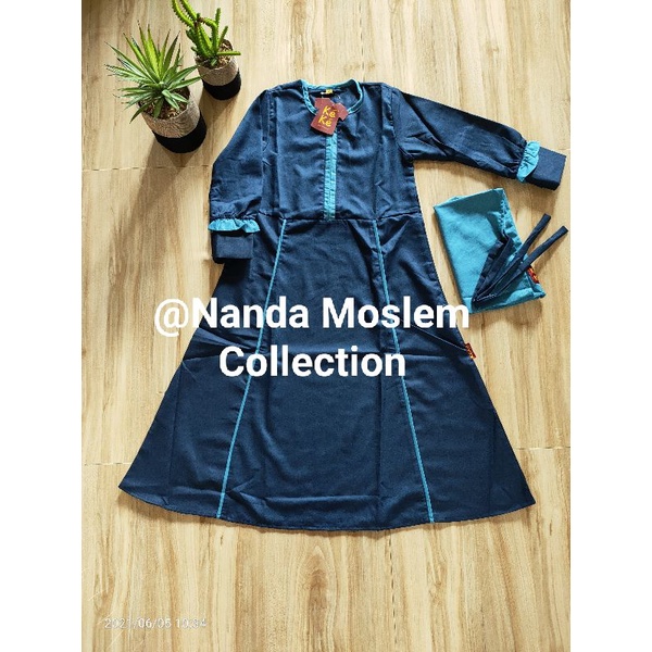 Gamis Anak KEKE size 1, 4, 5, 6, 9 Biru 03
