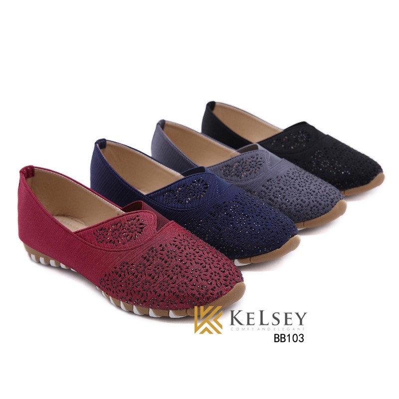 (GRATIS ALAS KAKI) NICOLE SEPATU FLAT SHOES WANITA  KELSEY BB103