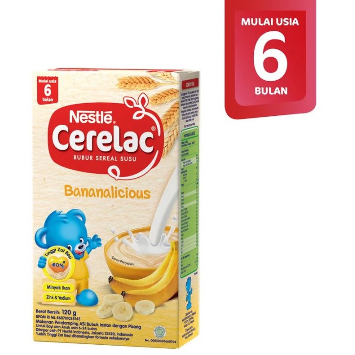 Cerelac Bubur Bayi 0 6 Bulan Rasa Bananalicius 120gr Shopee Indonesia