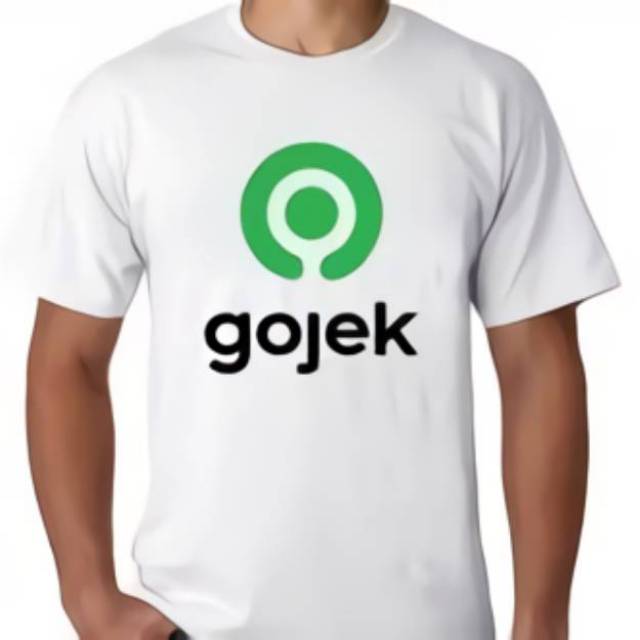 Kaos tshirt distro gojek logo baru ojol putih combet 30s