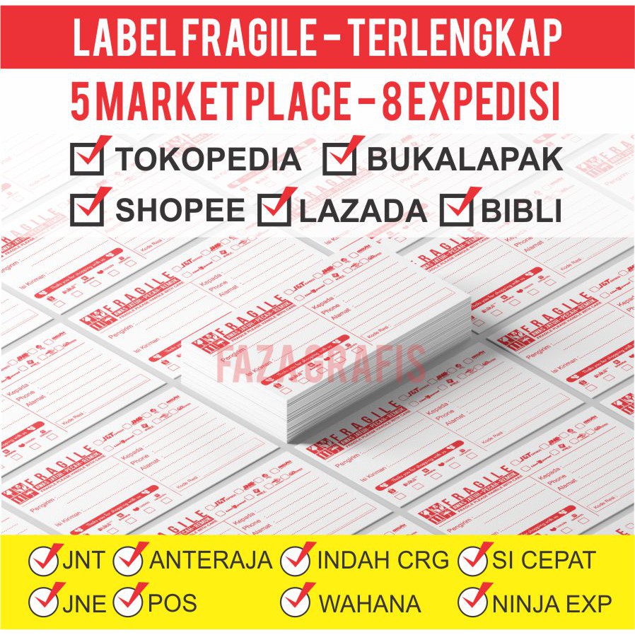 

isi 100 {Terlengkap} blanko Kertas label pengiriman semua market place