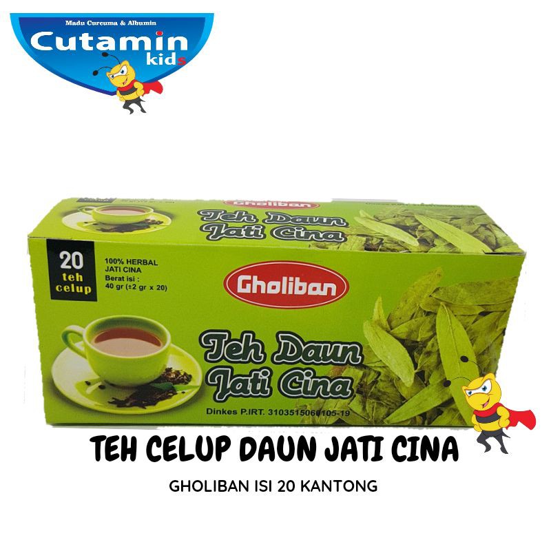 TEH DAUN JATI CINA CELUP/ SEDUH GHOLIBAN HERBAL ISI 20'' ORIGINAL