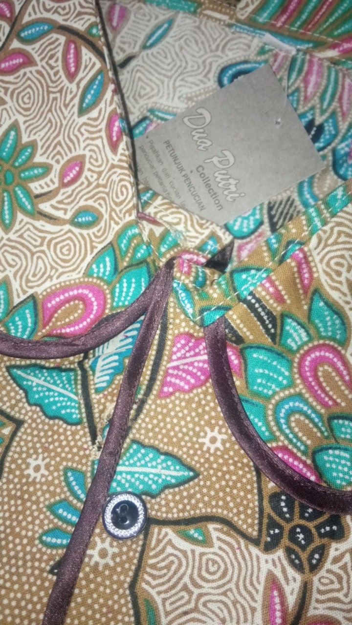 Kemeja Batik Wanita Batik Dua Putri Atasan Wanita Size S Sampai 5l