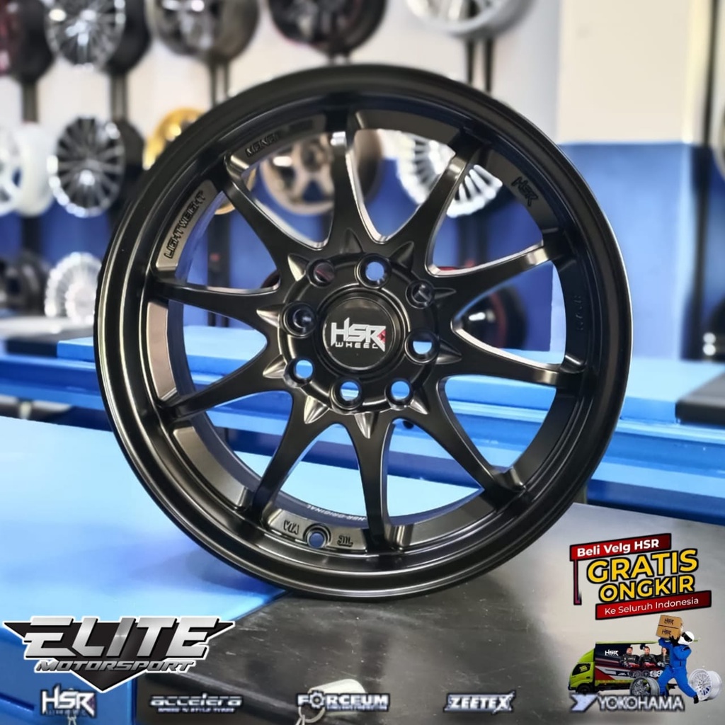 Velg Mobil Brio Agya Ayla Swift Ring 15x65 Lubang 4 Velg HSR Hiroshima