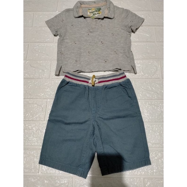Preloved Set Gingersnaps Baby 2in1 Preloved Setelan Anak GS Preloved Kaos Polo Gingersnaps Preloved 