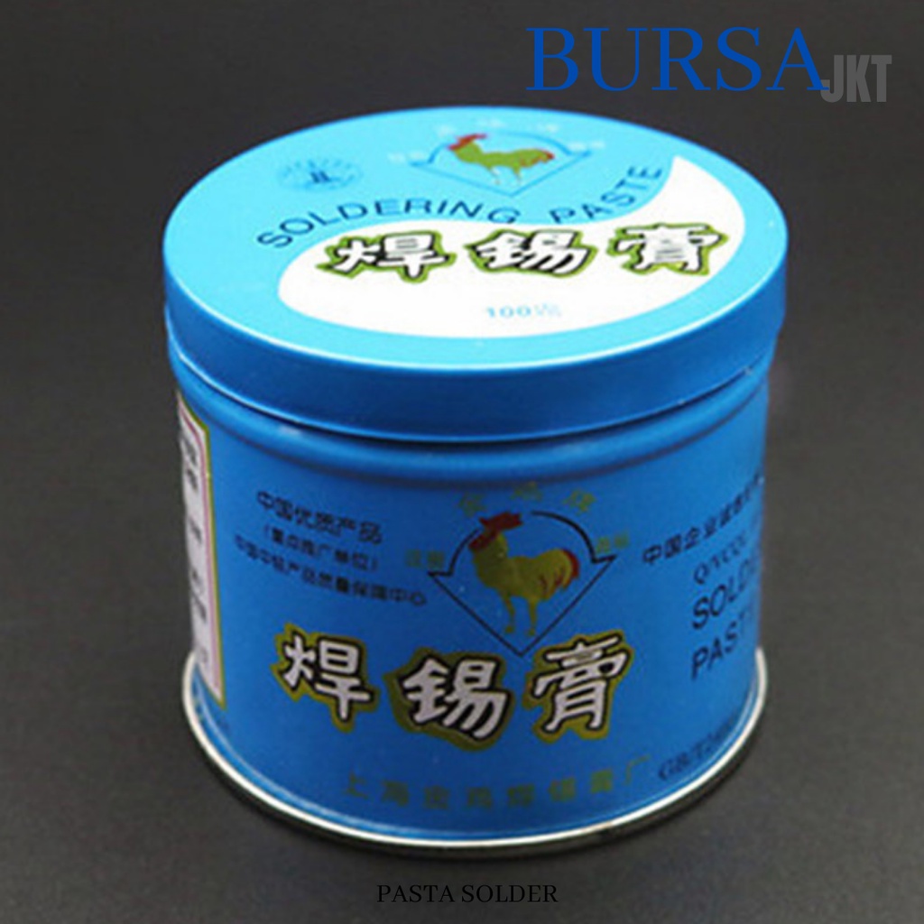 PASTA SOLDER BEBAS TIMAH MINYAK SOLDERING PASTE FLUX ROSIN KOTAK BIRU 100 G