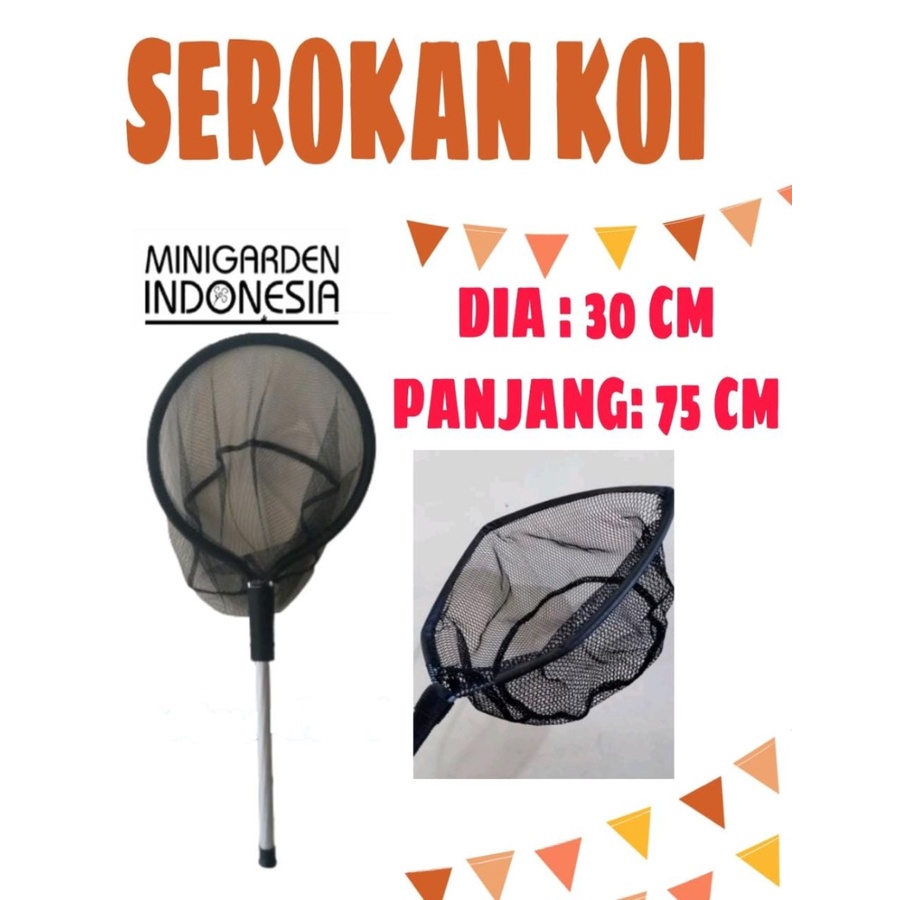 SEROKAN SARINGAN ALUMINIUM UK 30 X 75 CM SEROK IKAN KOI SEROKAN KOI