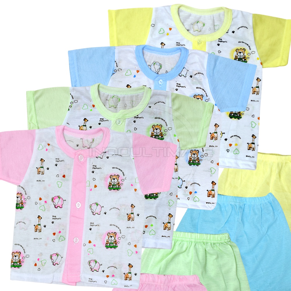 Setelan Baju Pendek + Celana Pendek Bayi (0-6 Bulan) Kualitas SNI Setelan Baju Bayi Baju Bayi Baru Lahir Baju Tidur Bayi Baju Harian Bayi Atasan Kaos Bayi Pakaian Bayi Celana Pendek bayi Celana Bayi Baru Lahir Perlengkapan Bayi Baru SBJS-30WD