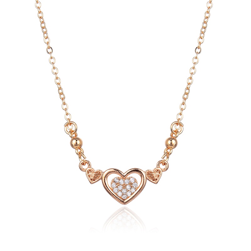 Hyl Jewelry Kalung Titaniun Wanita Permata Perhiasan aksesoris perak Lapis Alloy Emas Muda Love Karat Silver Asli Panjang Muda Dan Anti Luntur-37