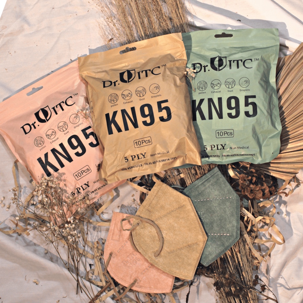 Masker Medis KN95 5 Ply Isi 10 Pcs Mix Warna Izin Kemenkes