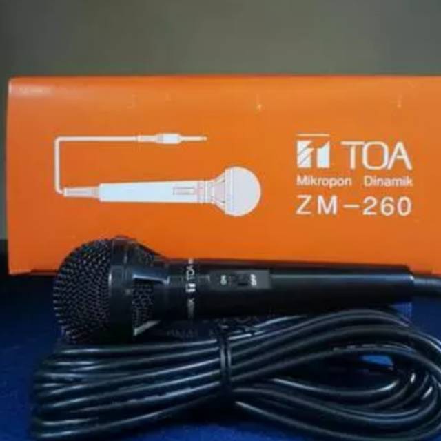 Mic Toa ZM-260 ZM 260 Microphone kabel Mik Vocal Original