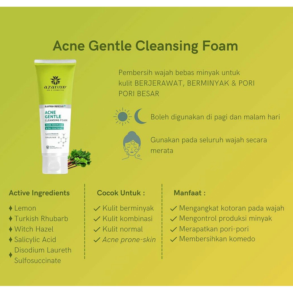 AZARINE Blemish Rescue Acne Gentle Cleansing Foam 60 ml
