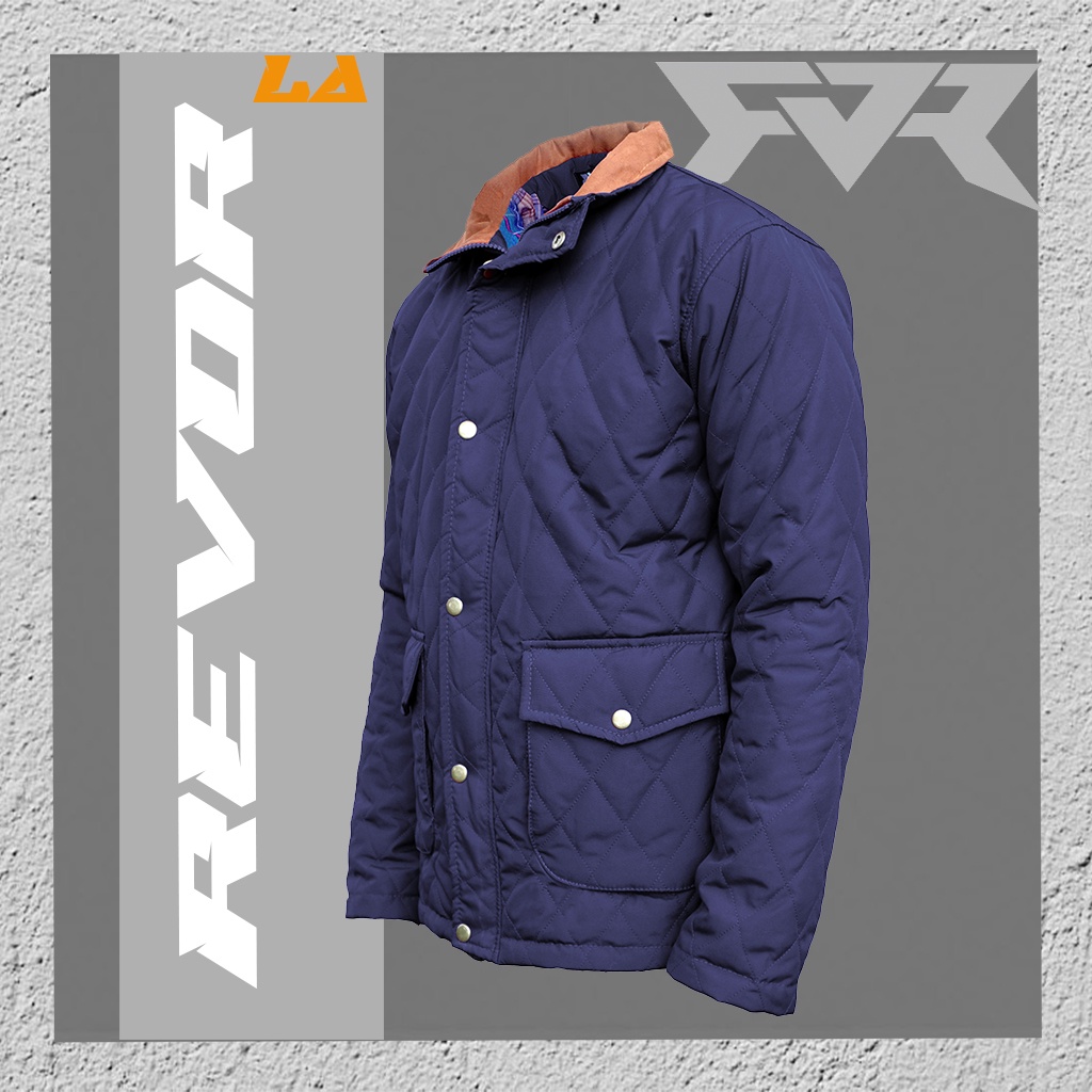 Revor LA Jaket Motor Quilted Tebal Tahan Angin