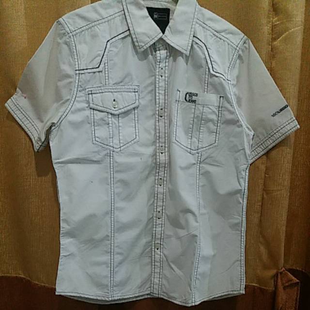 Kemeja Casual Putih Lengan Pendek Pria Preloved / Second / Bekas