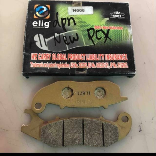 Diskpad kampas rem depan cakram pcx new lokal 2018 abs elig