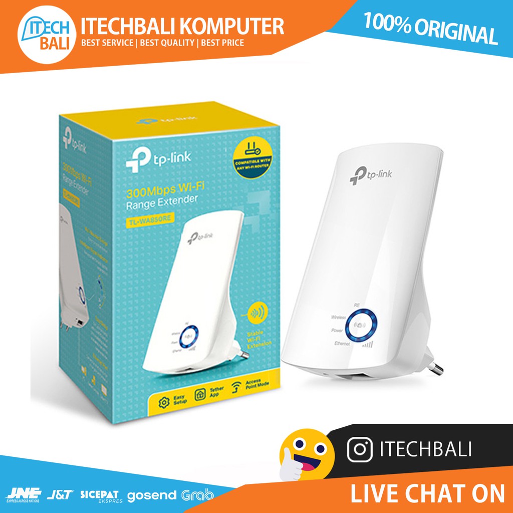 Wi-Fi Range Extender TP-LINK TL-WA850RE 300Mbps Original | ITECHBALI