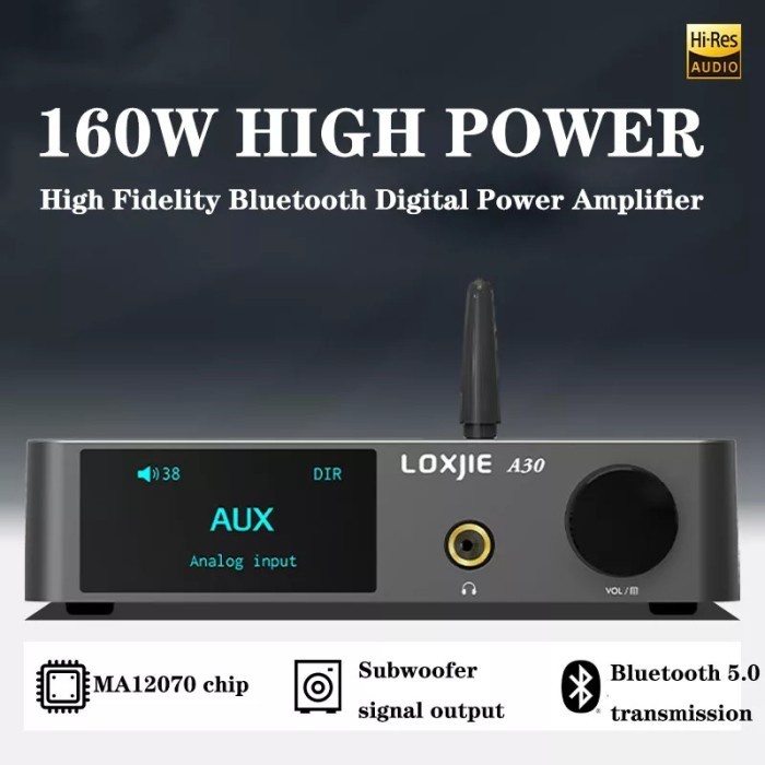 LOXJIE A30 Bluetooth DAC Decoder Headphone Amp 80Wx2 APTX