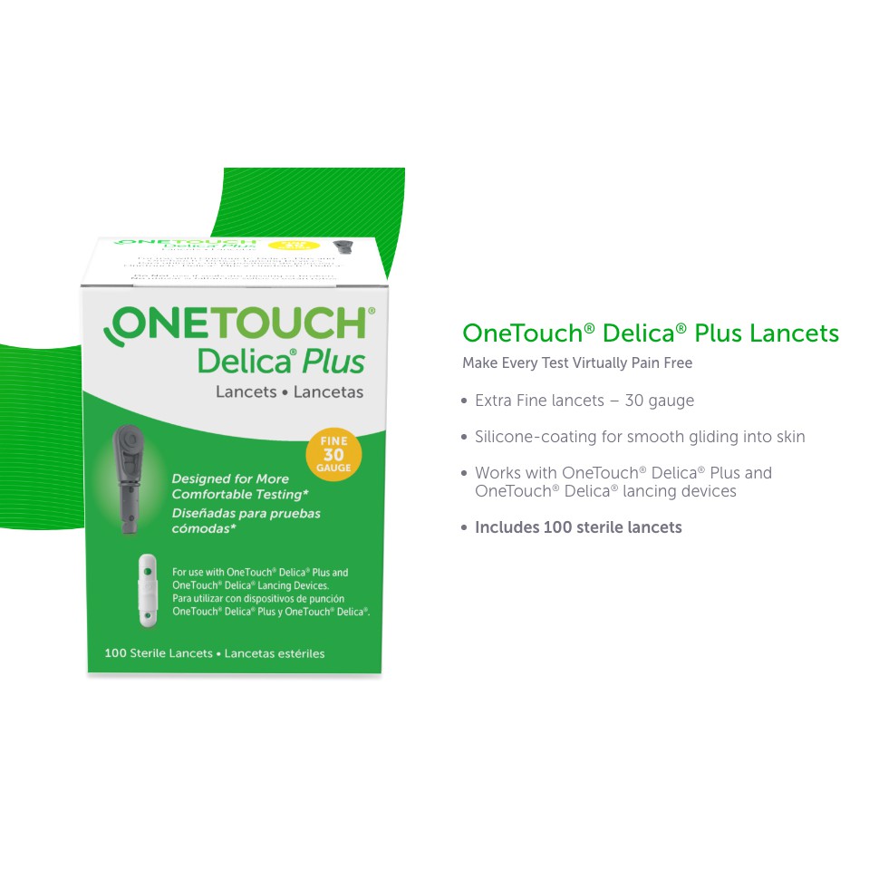 Lancets Onetouch Delica Plus isi 25 lancets/100 Lancets 30G