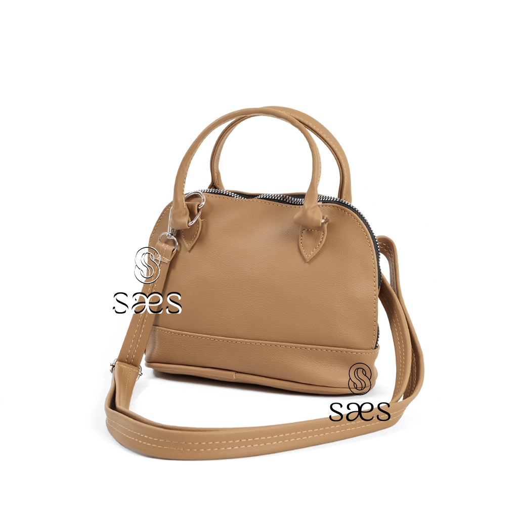 Sling bag Pansy alma mini saes Tas selempang mini Cokelat Tua Murah saes store 003